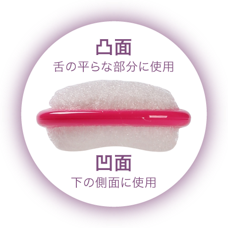 凹凸を使い分けて優しくキレイにお手入れ